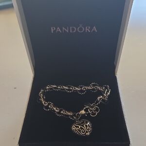 Pandora Intricate Silver Heart Bracelet